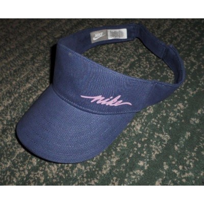 's Blue & Pink NIKE Print & Embroidered Visor Hat  Adjustable Strap  GUC  eb-39327294